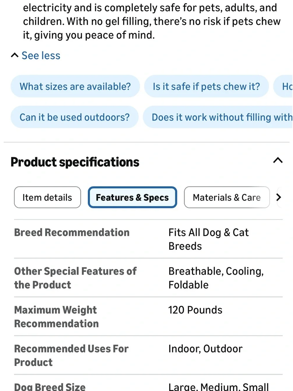 Cooling Pet Mat for Dogs - Blue